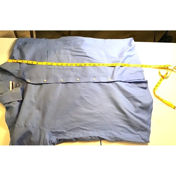 Van Heusen Flex Collar Regular Fit Mens Long Sleeve Shirt Light Blue - Picture 6 of 6